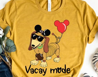 Slinky Dog Vacay Mode Shirt, Toy Story Slinky Shirt, Funny Disney Vacation, Disneyland Outfit, Pixar Character Shirt, Slinky Dog Ride Tee