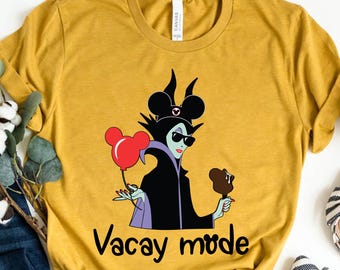 Maleficent Vacay Mode Shirt, Disney Villains Tee, Evil Queen Shirt, Funny Disney Vacation Shirt, Disneyland Outfit, Disney World Merch Tee.