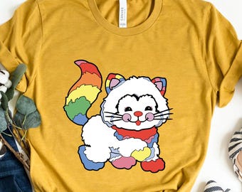 Rainbow Brite Puppy Brite Shirt: Vintage 80s Cartoon Tee