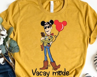Woody Vacay Mode Shirt, Toy Story Cowboy Vacation Tee, Disney Pixar Woody Shirt, Disneyland Outfit, Disney World Tee, Funny Toy Story Shirt