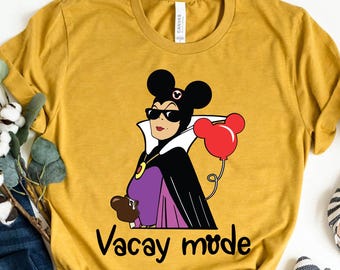 Evil Queen Vacay Mode Shirt, Disney Villains Shirt, Funny Disney Shirt, Disneyland Vacation Shirt, Evil Queen Disney Shirt, Villain Mode Tee