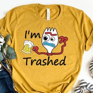 Forky I&#39;m Trashed Vacay Mode Shirt, Toy Story Character Shirt, Funny Forky Shirt, Disney Character Shirt, Disneyland Tee, Forky Vacation Tee