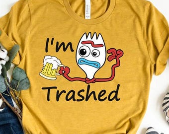 Forky I'm Trashed Vacay Mode Shirt, Toy Story Character Shirt, Funny Forky Shirt, Disney Character Shirt, Disneyland Tee, Forky Vacation Tee