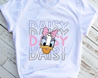 Retro Daisy Duck Face Shirt, Vintage Daisy Duck Shirt, Disney Characters Shirt, Disneyland Vacation Shirt, Classic Disney Shirt, Daisy Tee