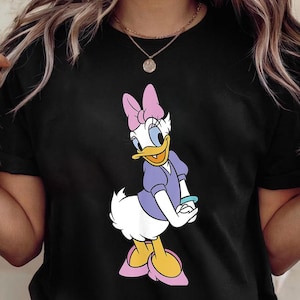 Camiseta vintage Disney Mickey y sus amigos con retrato tradicional de Daisy Duck, camiseta de dibujos animados retro para niños y adultos, camiseta premium de Disney.