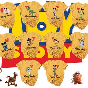 Toy Story Vacay Mode Shirt, Disney Characters Tee, Toy Story Shirt, Disneyland Outfit, Pixar Vacation Shirt, Matching Family Trip Tee