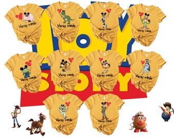 Toy Story Vacay Mode Shirt, Disney Characters Tee, Toy Story Shirt, Disneyland Outfit, Pixar Vacation Shirt, Matching Family Trip Tee