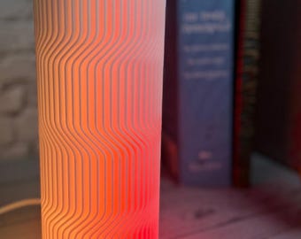 Minimalist Cylinder 3D Printed Desk Lamp | 16 Colors + 4 Dynamic Modes | Modern Ambient Light