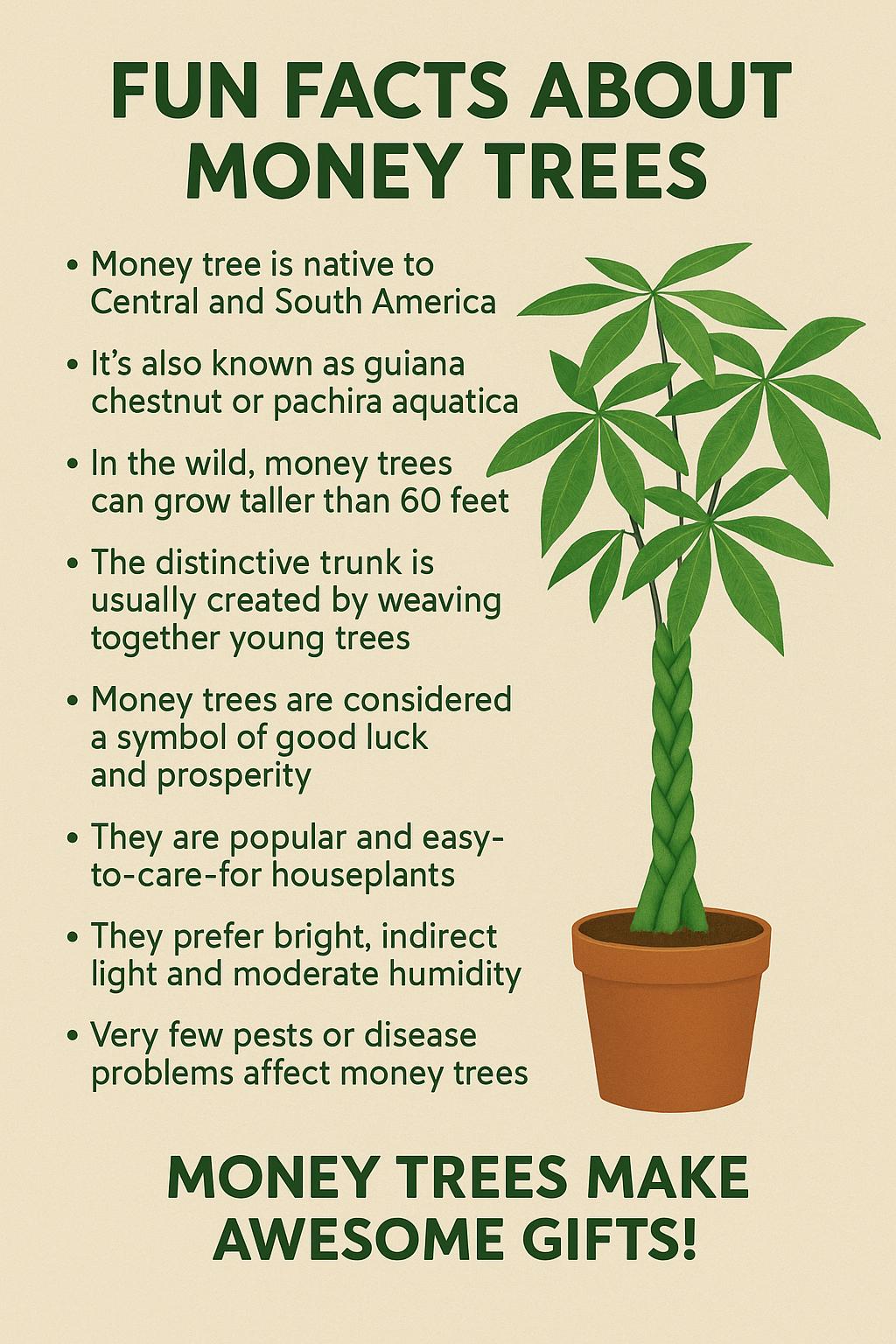 Money Tree | Desk Plant | Symbol of Prosperity | Easy-care Gift Plant - Etsy