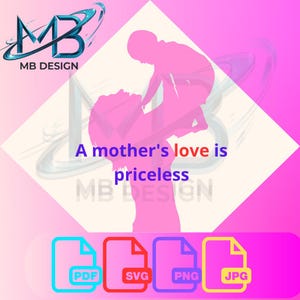 El amor de una madre no tiene precio – Carta digital por el Día de la Madre | Regalo imprimible y personalizable | Producto digital | SVG, PNG, PDF y más