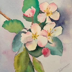 金子誠治「花」水彩画・色紙 絵画買取・販売の小竹美術