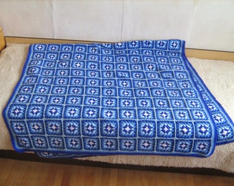 Oma Platz afghanischen Decke, handgefertigt, bunt, Patchwork, häkeln, wickeln, Abdeckung, blau, Licht, Mädchen, Warm und gemütlich