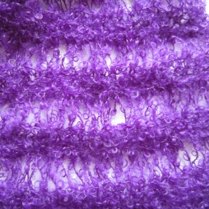Knit scarf, purple, warm, wool, cozy, handmade, shawl, bright, soft image 3