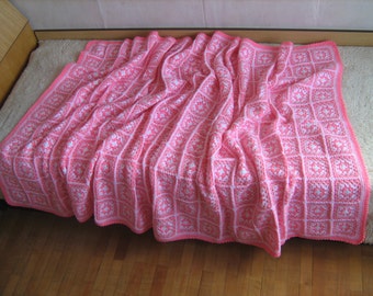 Oma Platz afghanischen Decke, handgefertigt, bunt, Patchwork, häkeln, wickeln, Abdeckung, Rosa, Licht, Mädchen, Warm und gemütlich