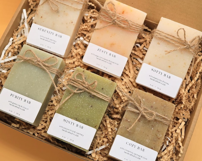 100% Organic Soap Bar Set, Natural, Vegan, Handmade in USA - 4 oz EACH