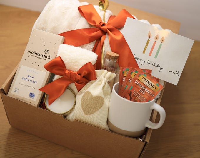 Happy Birthday Gift Box – Thoughtful Gift Basket | Personalized Birthday Present | Pamper & Self Care Gift Set