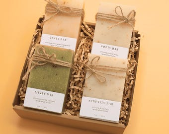 100% Organic Soap Bar Set, Natural, Vegan, Handmade in USA - 4 oz EACH