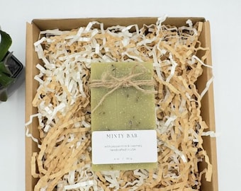 100% Organic Soap Bar - Peppermint & Rosemary 4 oz - Natural, Vegan, Handmade in USA