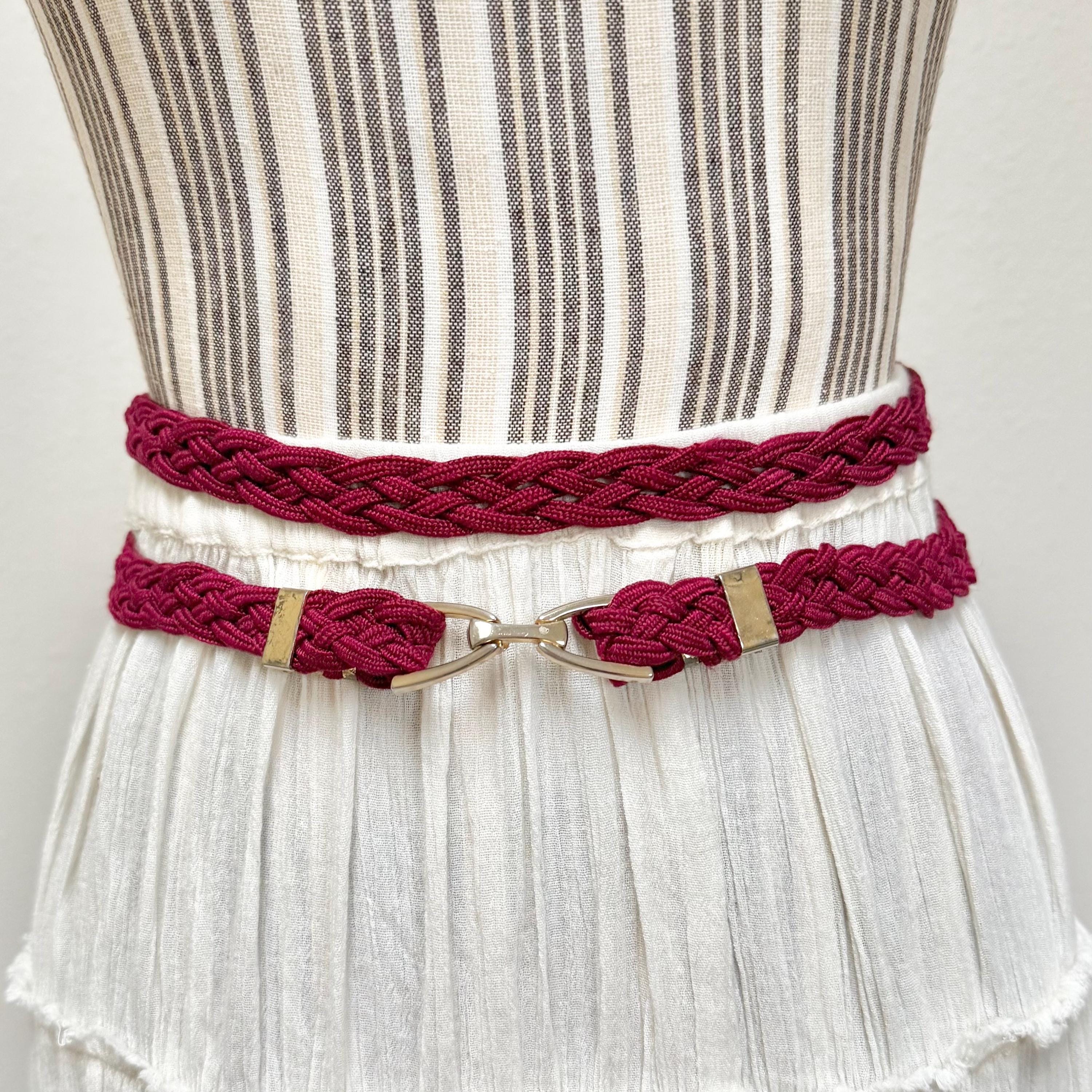 Burgundy Tassel Rope Belt Burgundy Rope Belt - Etsy main image 4