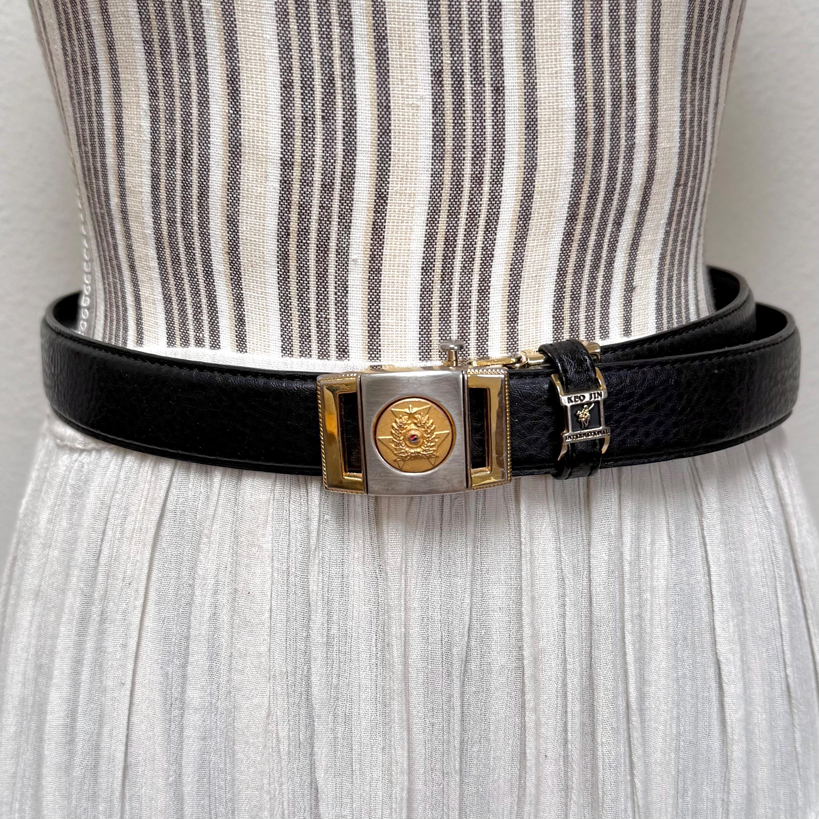 Medallion Belt Women’s Metal Vintage’s 90s Elastic Segmented inch Embellished Vintage Gold & Silver Lion Head Medallion Versace Inspired  main image 2