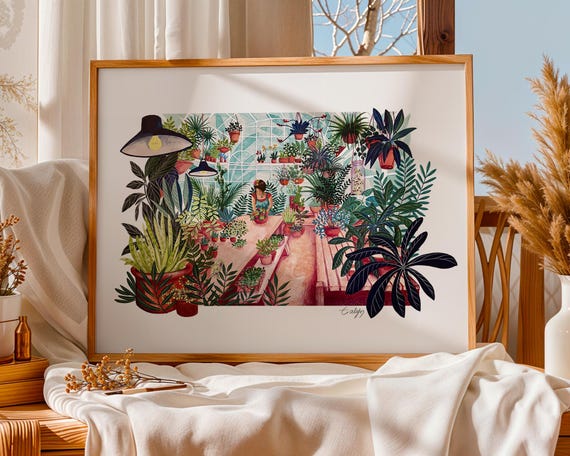 Aquarelle FLEURISTE, impression d'art en série limitée signée, Giclée qualité musée