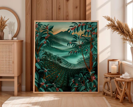 COLOMBIE, Impression d'art sur toile encadrée, série limitée