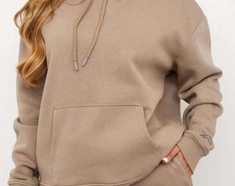 Crop-top dameshoodie | Casual fleece sweatertrui | Katoenen winterhoodie