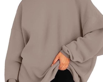 Oversized Fleece Hoodie: Women's Loose Fit Pullover Sweatshirt