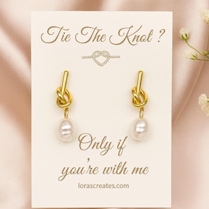 Bridesmaid Proposal Knot Earrings: Bridal Shower Favor