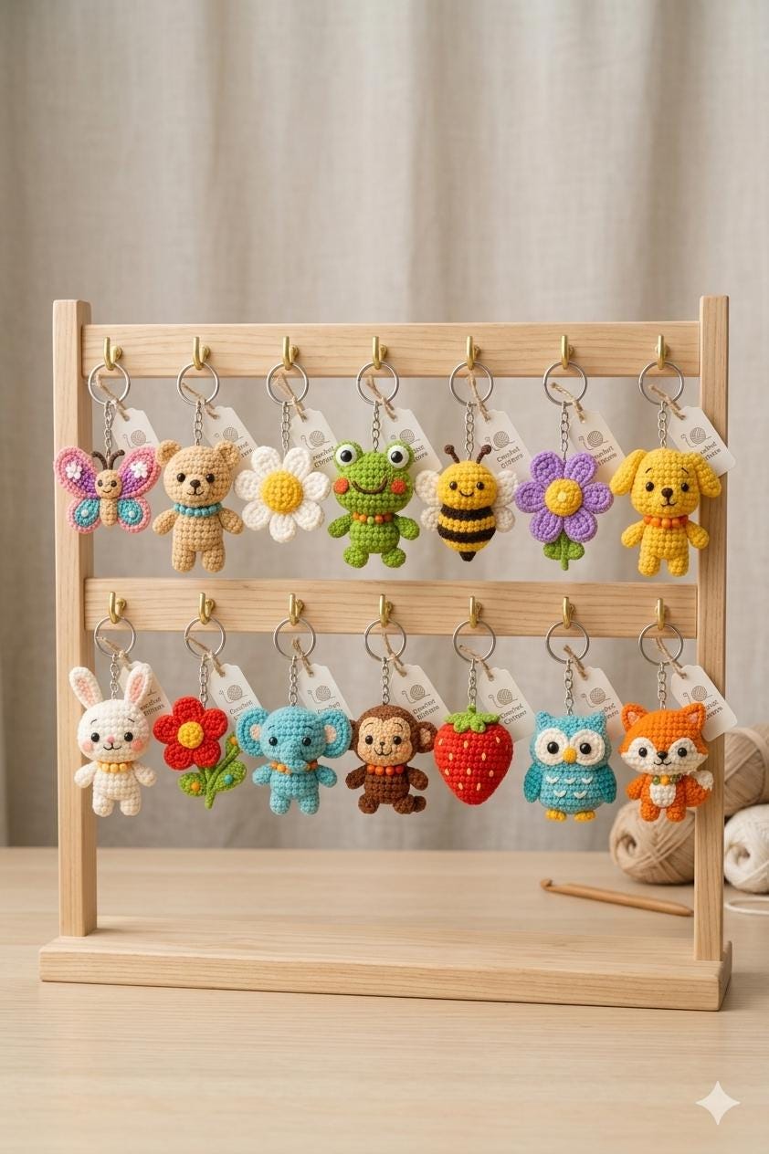 30 Tiny Amigurumi Patterns to Crochet, From Cats and Frogs to Mini Bundles 14 Amigurumi Keychain Crochet Patterns Bundle