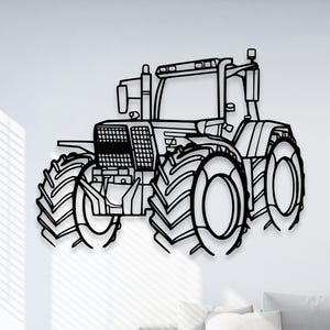 Tractor Silhouette Metal Wall Art | Farmhouse Wall Decor | Tractor Metal Home Decor | Large Agriculture Decor | Farmer Gift |Gift for Father