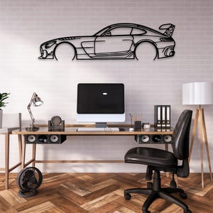 AMG GT Car Silhouette Metal Wall Decor | Car Line Art | Garage Wall Decor | Metal Wall Hangings | Car Lovers Gift | Car Accessories For Men