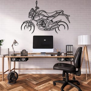 Racing Motorcycle Silhouette Metal Wall Art | Racing Motorcycle Wall Art | Garage Wall Decor | Game Room Decor | Gift For Motorcycle Lovers