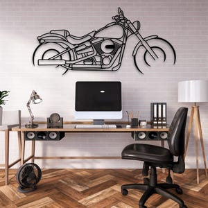 Breakout Motorcycle Silhouette Metal Wall Art | Racing Motorcycle Wall Art | Garage Wall Decor | Game Room Decor |Gift For Motorcycle Lovers
