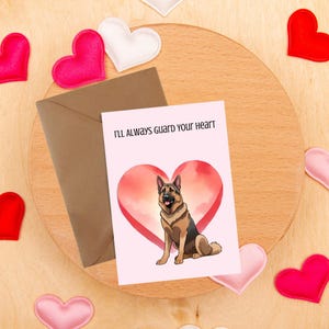 Saint-Valentin de berger allemand | Téléchargement numérique A5 imprimable | Cadeau instantané amusant pour les amoureux des chiens
