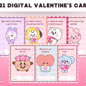 Cartão Digital BT21 Dia dos Namorados