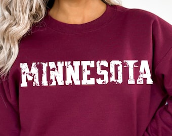 Suéter vintage de Minnesota, suéter retro de Minnesota, sudadera vintage de Minnesota, suéter del estado de Minnesota, suéter de recuerdo de Minnesota,