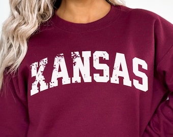 Vintage Kansas sweater, retro Kansas sweater, vintage Kansas sweatshirt, Kansas state sweater, Kansas souvenir sweater, Kansas crewneck