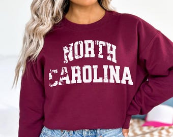 Vintage North Carolina sweater, retro North Carolina sweater, vintage North Carolina sweatshirt, NC state sweater, NC souvenir sweater