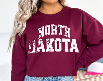 Vintage North Dakota sweater, retro North Dakota sweater, vintage North Dakota sweatshirt, North Dakota state sweater, ND souvenir sweater