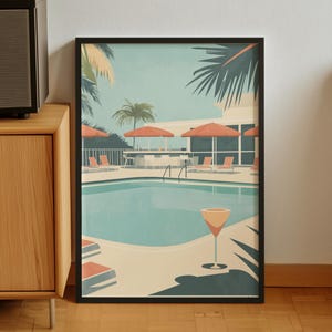 Minimalistyczny Elegancki Wyrafinowany Retro, Wystrój Wózka Barowego, Plakat Koktajlowy, Wystrój Nowoczesny Mid Century, Retro Wydruk Sztuki Kuchennej, Wydruki Koktajlowe