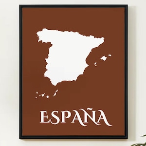 España Map Print. España Wall Art Map Print, Minimalist Map Design, España Prints, España Digital Prints. Spanish Art. Spanish Map Print.