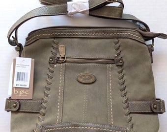 Olive Green Suede Shoulder Bag