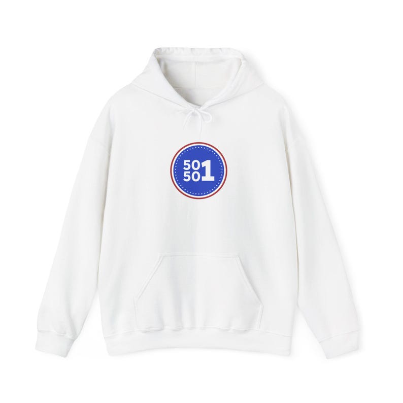 50501 Movement Hoodie | Anti-Trump Protest Rally Pullover | March Gear | Antifa Streetwear image 2