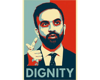 Zohran Mamdani Poster | Hope Obama Style |  Pop Art Campaign Poster | Anti-Trump Poster | New York Mayor