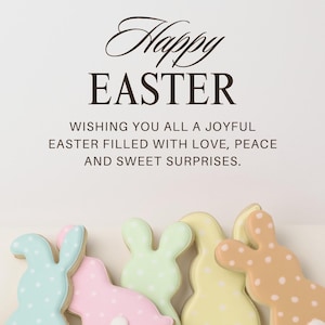 Happy Easter Bunnies - Wishing you a very Happy Easter card for friends and family