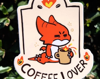Coffee Dragon Sticker