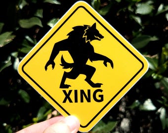 Xing Werewolf Sticker: Vinyl 4 inch Waterproof