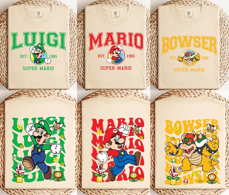 Super Mario Shirt, Super Mario Matching Shirt, Mario and Friends Shirts, Super Mario Fan Shirt, Family Vacation Shirt