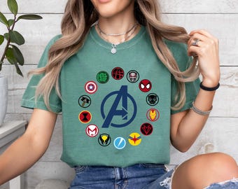 Comfort Colors® Avengers Logo Shirt, Avengers Shirt, Avengers Gift, Disney Avengers Shirt, Avengers Disney Shirt, Disney Family Trip Tee